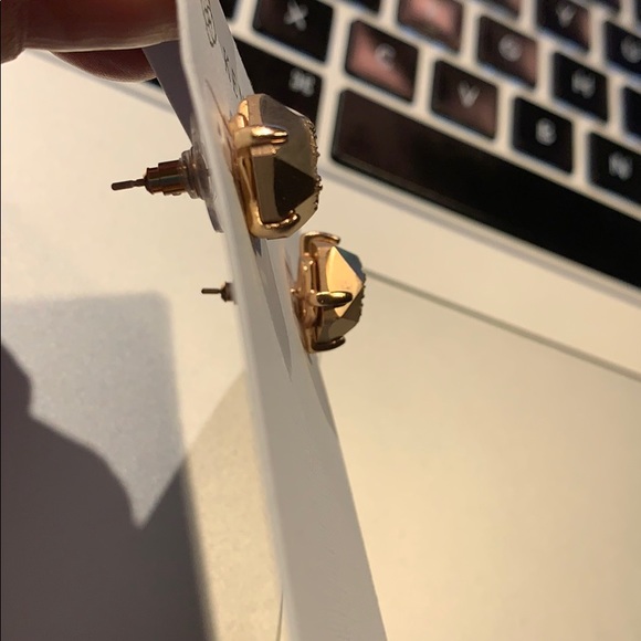 Kendra Scott Ryan Stud Earrings- Rose Gold Drusy - Picture 3 of 4